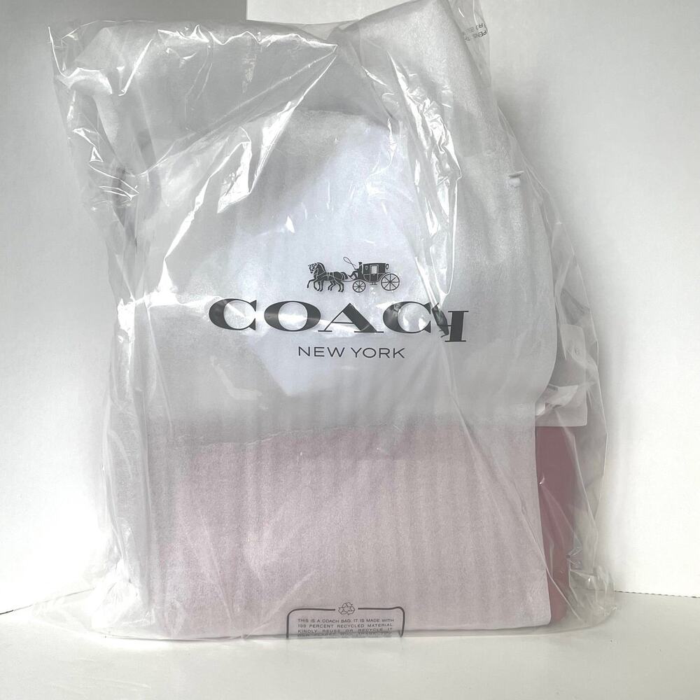 Coach Station Tote CDL99 Peony Pink Pebbled Leather Work Bag - Picture 3 of 11